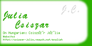 julia csiszar business card
